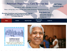 Tablet Screenshot of americanhopehomecare.com